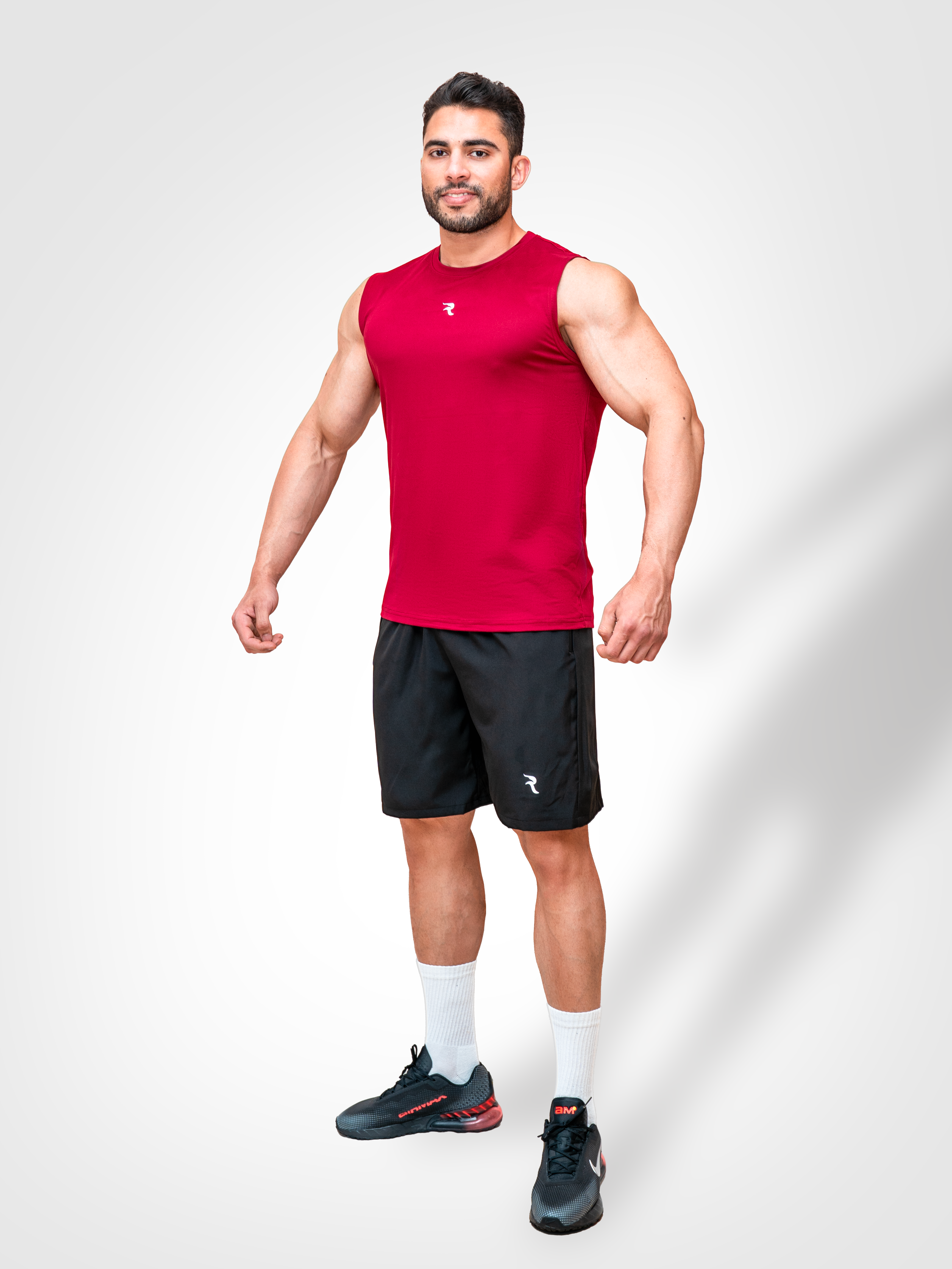 Reborn Rise Muscle Tank – Red