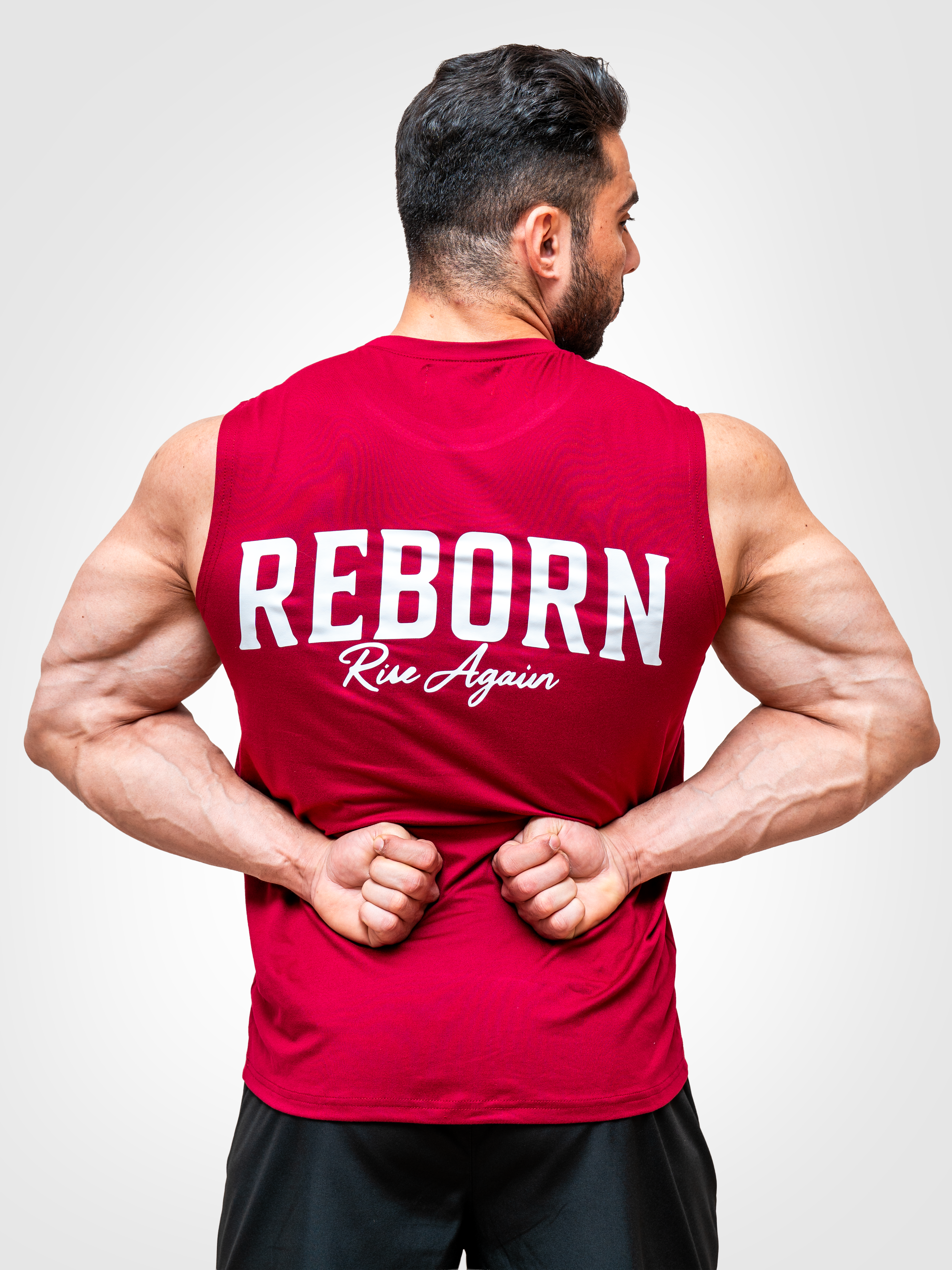 Reborn Rise Muscle Tank – Red